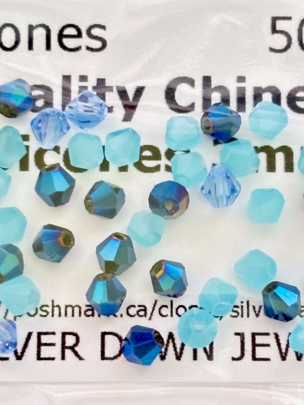 As Low As $2 Bermuda Ocean Quality Chinese Crystal Bicone Beads 3mm (50)